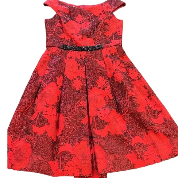 HP 🥰 Teri Jon by Rickie Freeman fit and flare cocktail dress. Worn x1 EUC - Picture 1 of 17